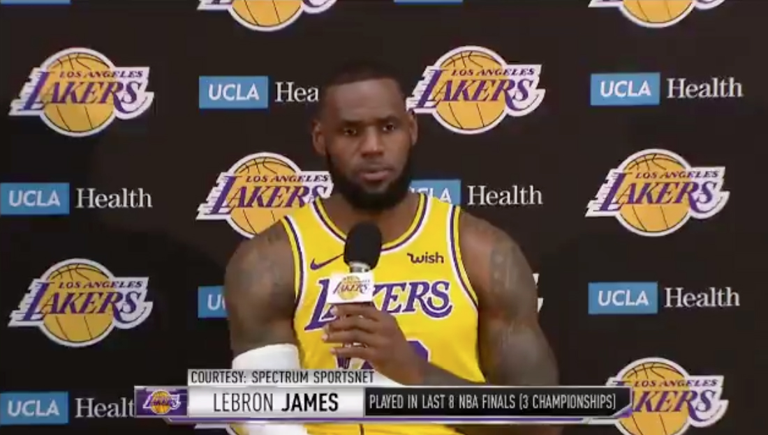 LeBron James Lakers Media Day