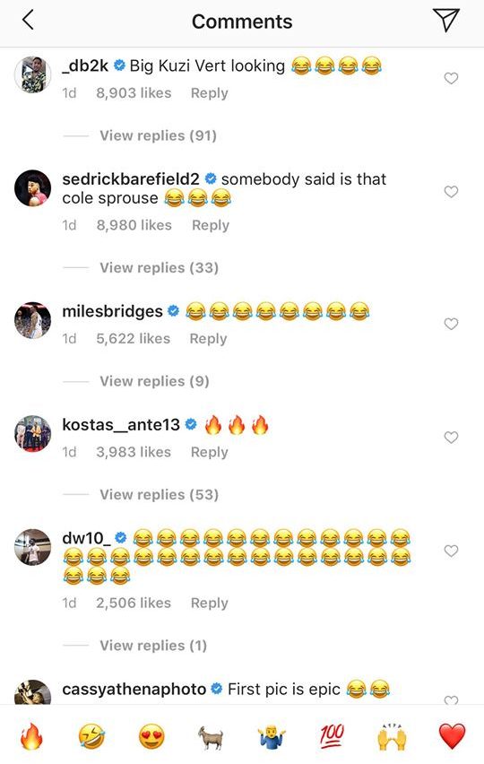Kyle Kuzma's Instagram comments turned into a online roast