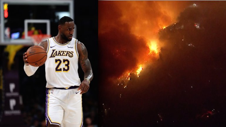 LeBron James wildfires