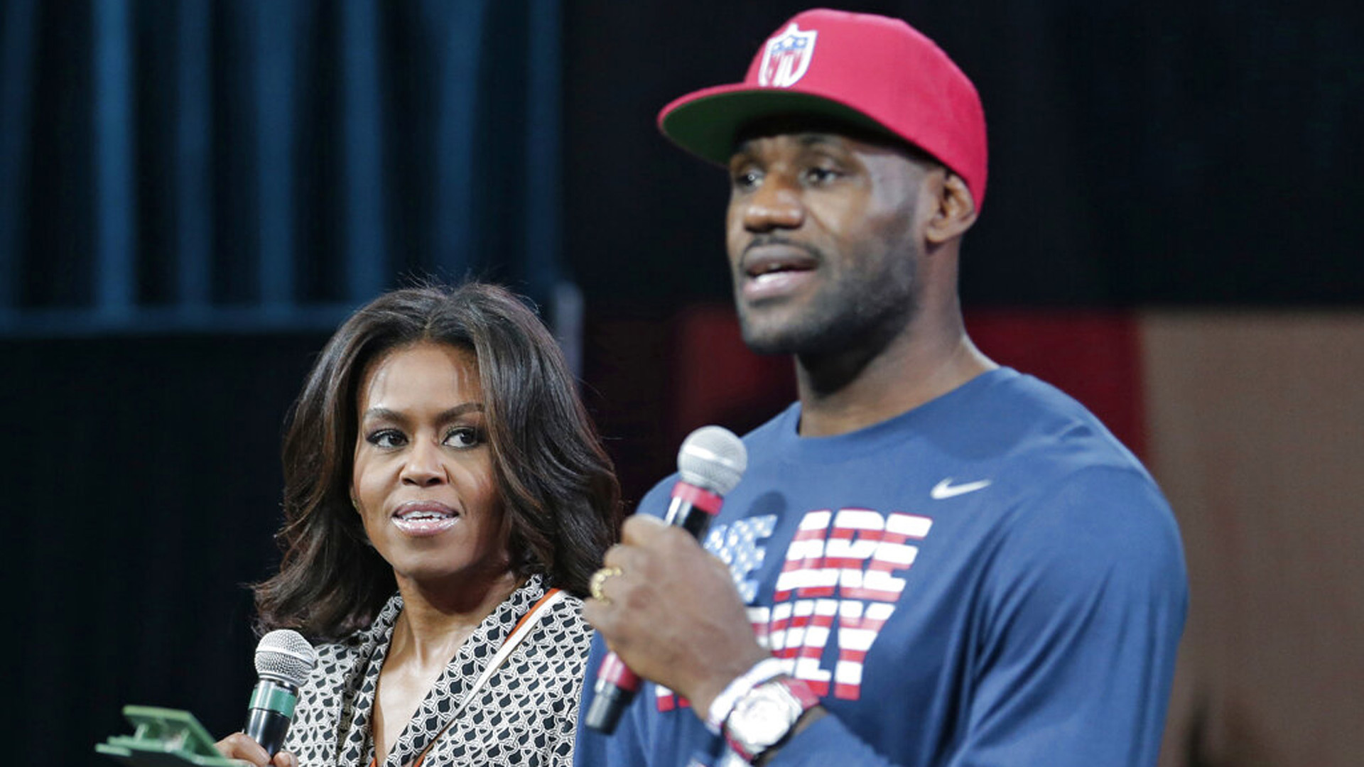 Michelle Obama and LeBron James