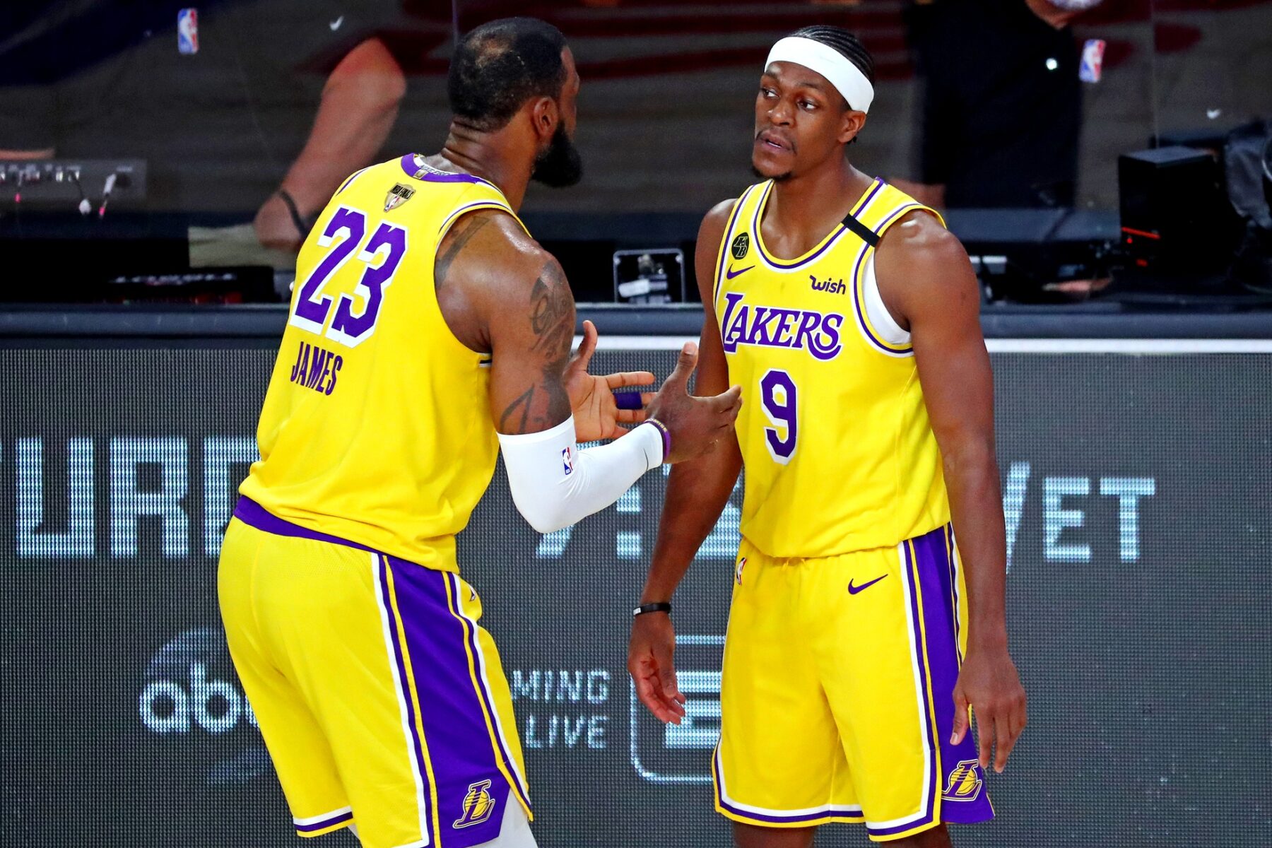 LeBron James and Rajon Rondo Lakers