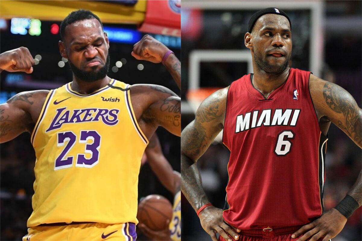 LeBron James Lakers and LeBron James Miami Heat