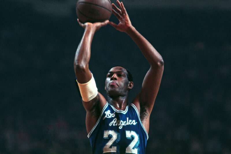 Video: Elgin Baylor officially introduces iconic throwback jerseys ...