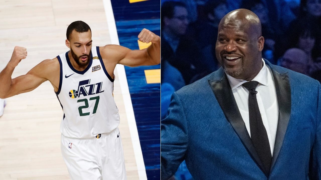 Shaquille O'Neal and Rudy Gobert