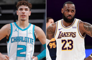 LaMelo Ball and LeBron James