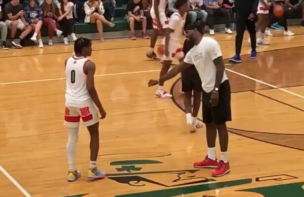 Video: LeBron James Seen Passionately Coaching Bronny During Showcase ...