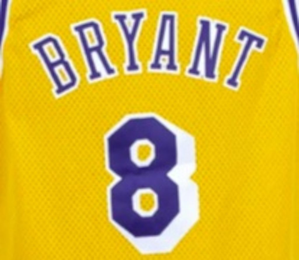 Kobe bryant sale jersey font