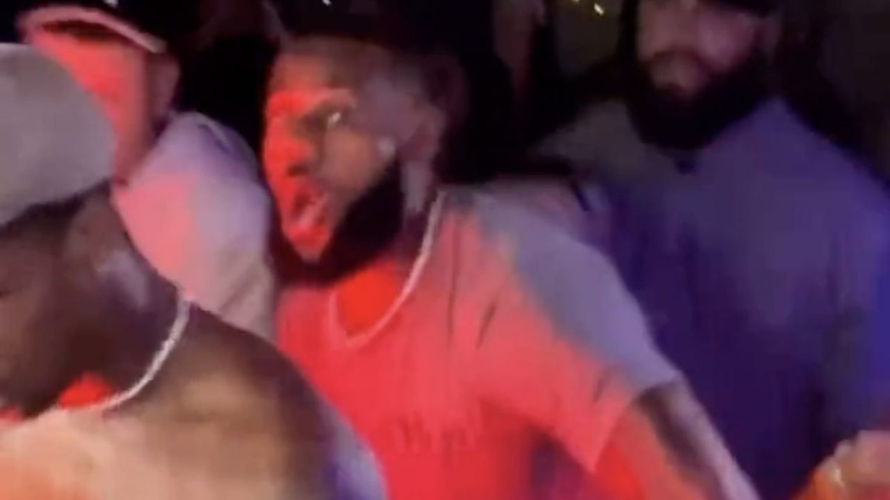 LeBron James bares his chest as he and other stars hit Super Bowl  after-parties in Los Angeles