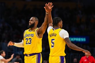 LeBron James and Cam Reddish