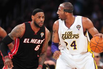 LeBron James and Kobe Bryant