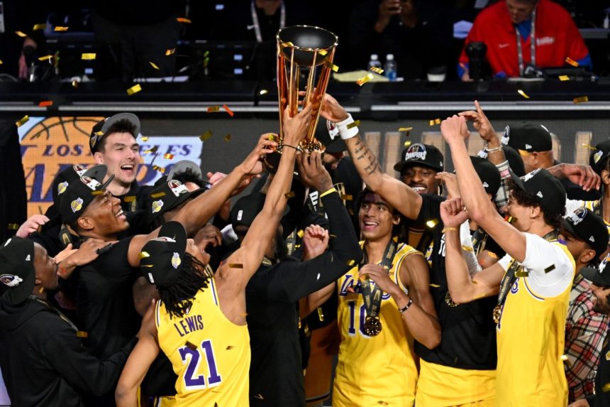 Lakers In-Season Tournament trophy
