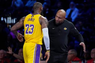 LeBron James and Darvin Ham
