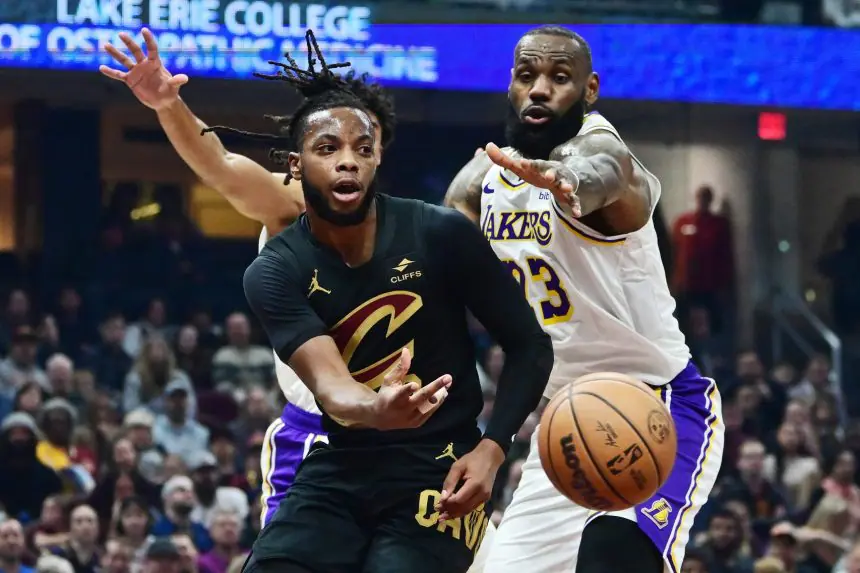 Darius Garland and LeBron James