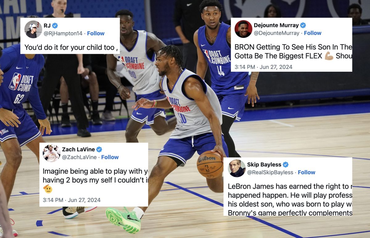 NBA world erupts after Lakers make history by drafting Bronny James ...