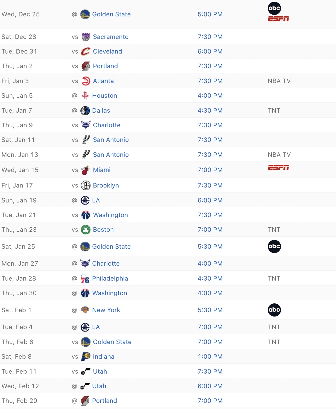 Lakers Schedule 2024-25