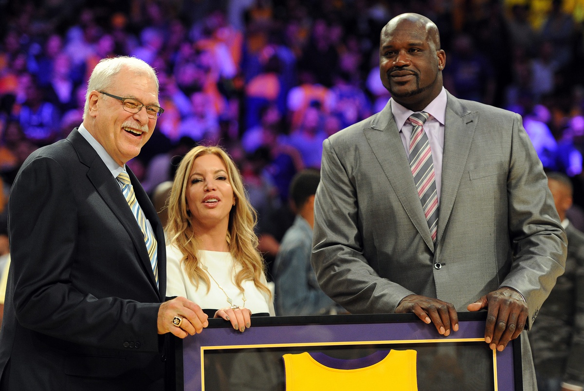 Shaquille O'Neal and Phil Jackson