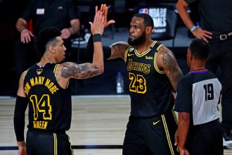 LeBron James and Danny Green