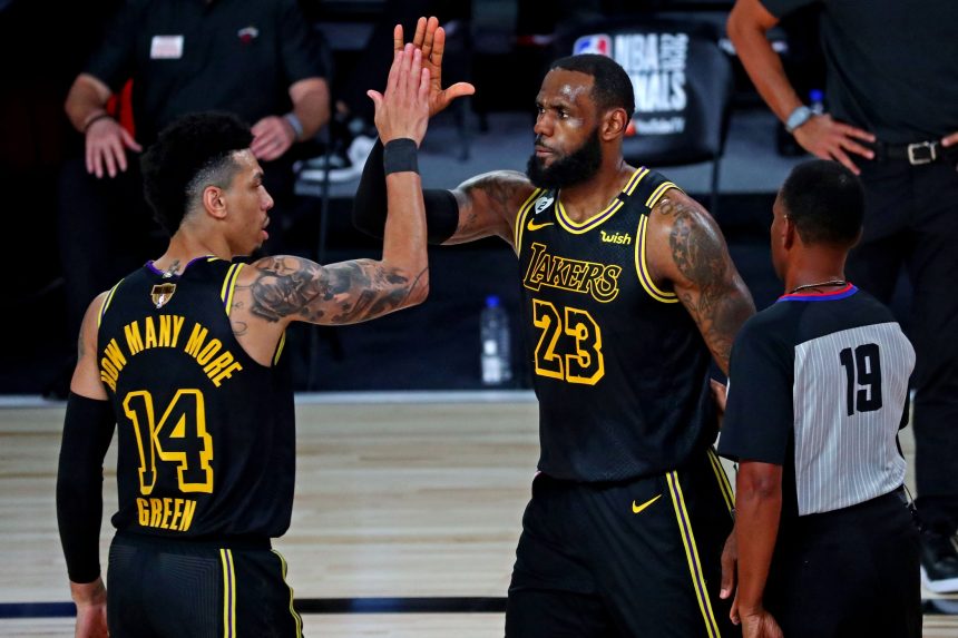 LeBron James and Danny Green
