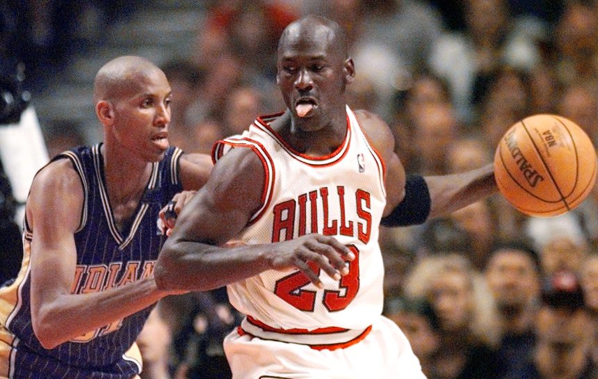 Reggie Miller and Michael Jordan
