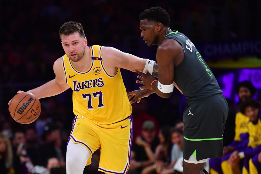Luka Doncic and Anthony Edwards