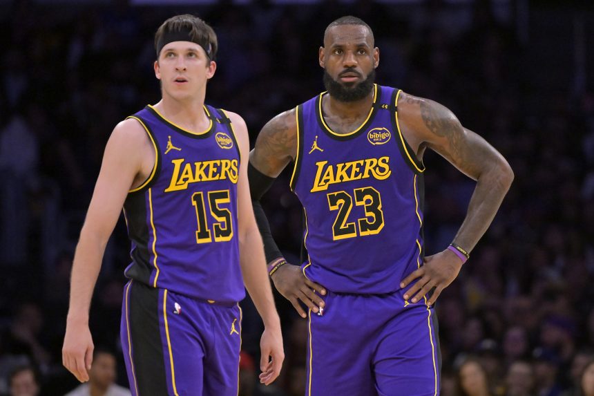 Austin Reaves and LeBron James