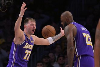 Luka Doncic and LeBron James
