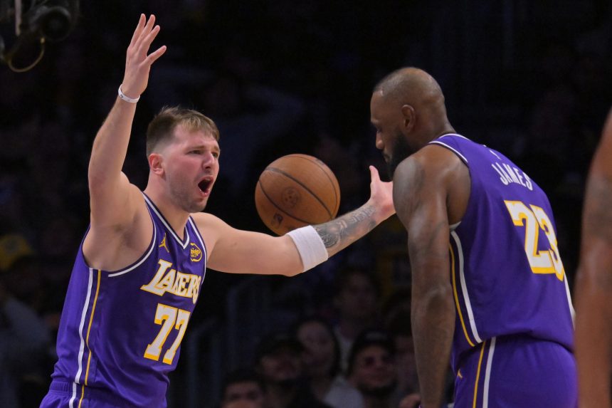 Luka Doncic and LeBron James