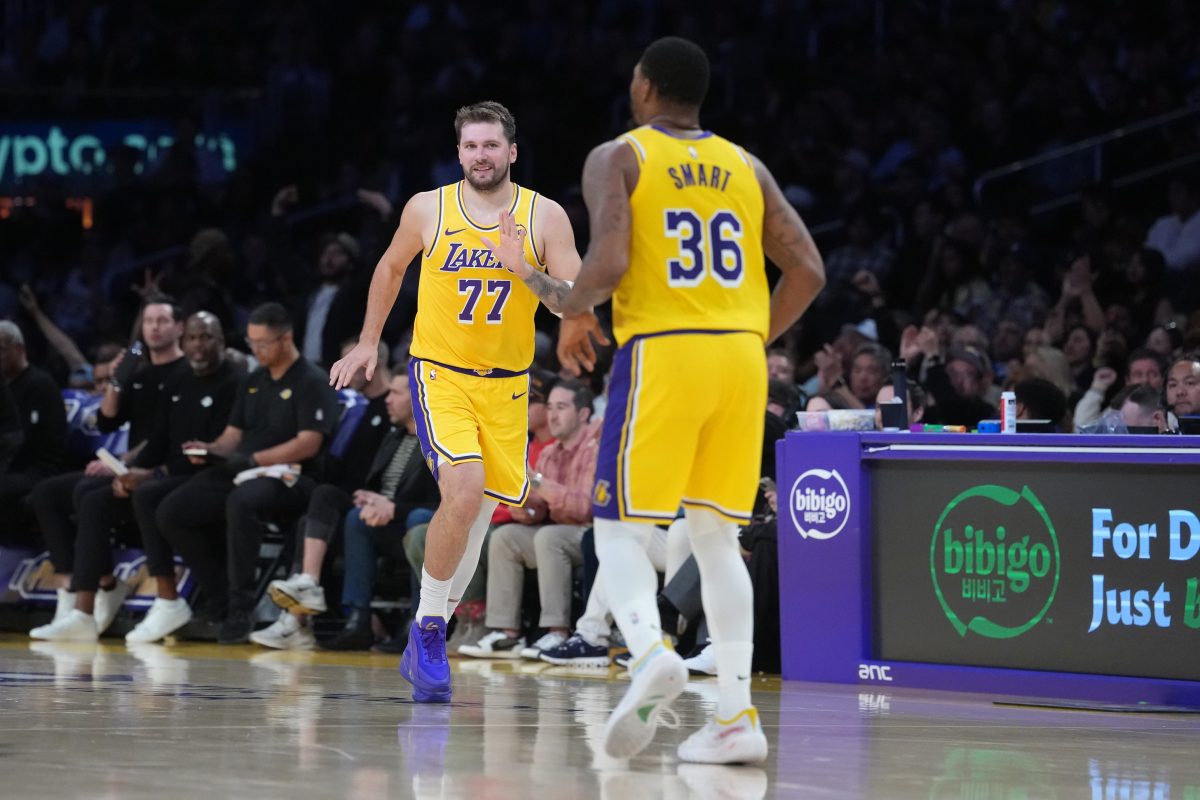 Luka Doncic and Marcus Smart