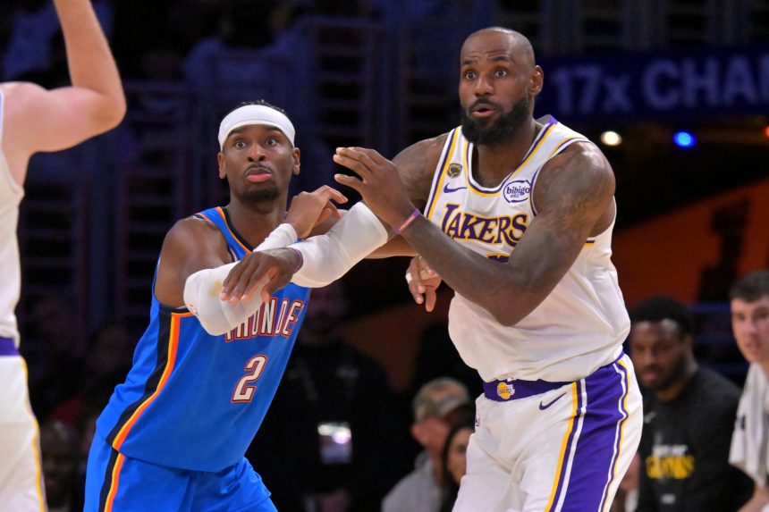 Shai Gilgeous-Alexander and LeBron James
