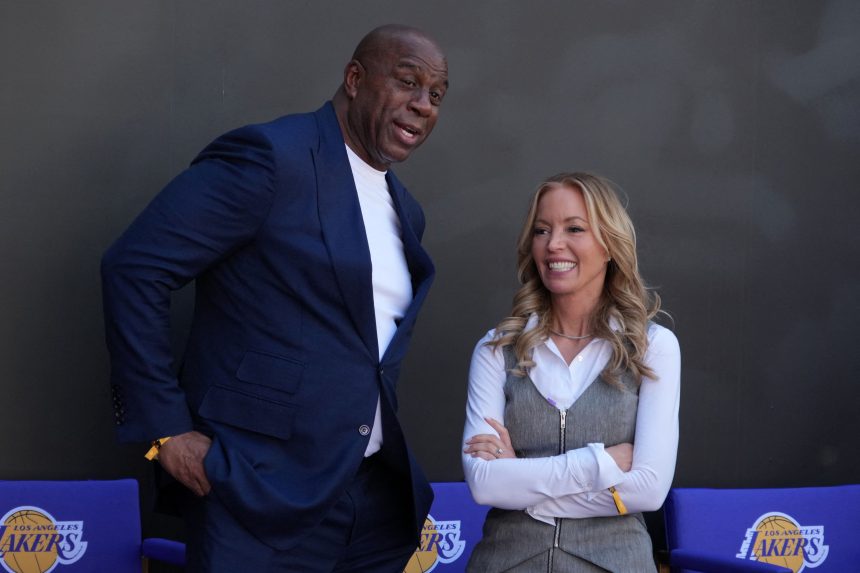 Magic Johnson and Jeanie Buss