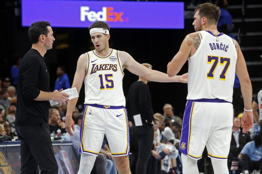 Austin Reaves and Luka Doncic