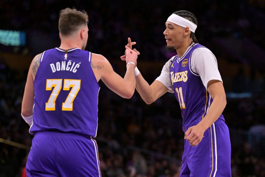 Luka Doncic and Jaxson Hayes